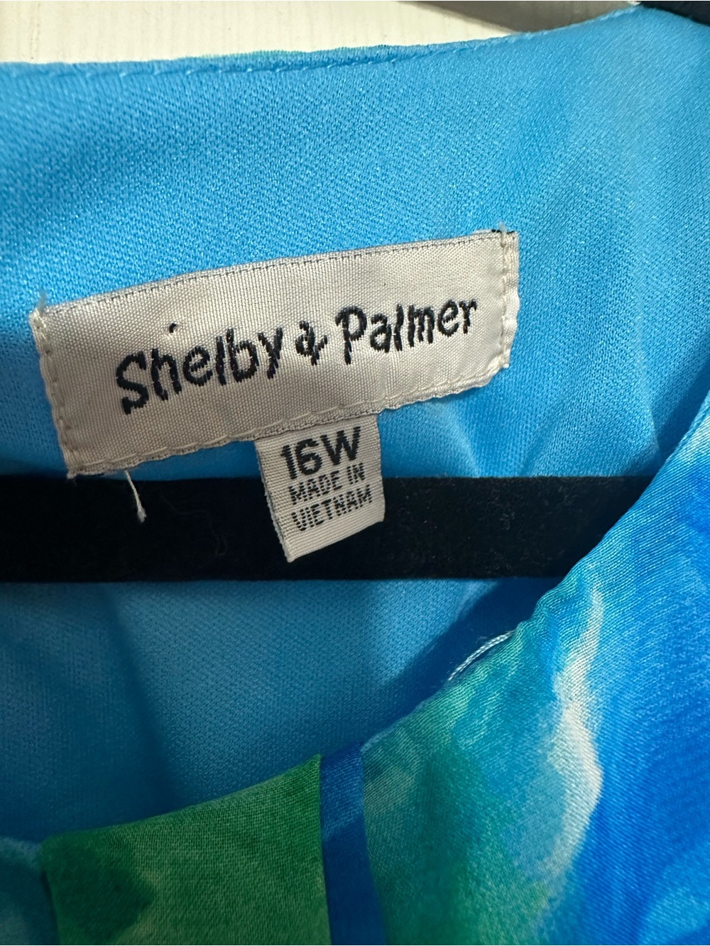NWT Shelby & Palmer Blue Green Floral-Print Sleeveless Maxi Dress - Picture 5 of 10